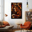 The Golden Autumn Fox | Large Canvas Wall Art | Wall Decor | Modern Living Room Large Wall Art | Bedroom Wall Art | Autumn Wall Decor